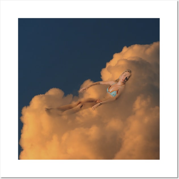 Tanning in the clouds Wall Art by PlanetWhatIf